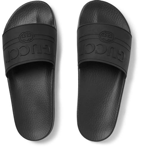 gucci slides men's black|gucci slides men nordstrom.